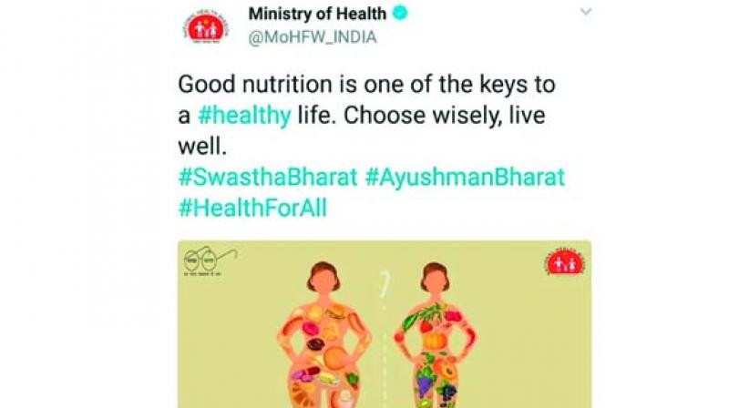 The tweet was deleted by the ministry after it received flak from general public. The social media had also talked about how the graphic was stolen from an account on the internet.