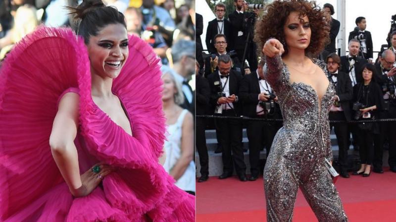 Deepika Padukone and Kangana Ranaut at Cannes 2018. (Photo: AFP/ Instagram)