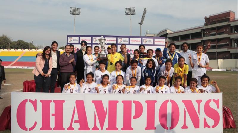 Bembem Devi coached side defeated Rising Students Club 3-0 to bag the coveted trophy. (Photo: AIFF)