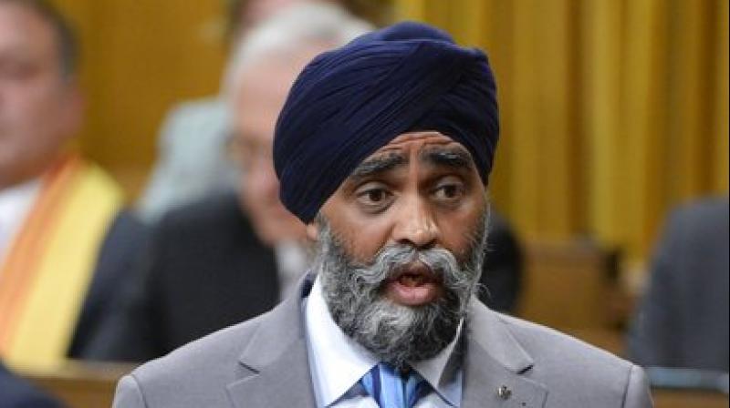 Sajjan, 46, recently faced a lot of flak and apologised publicly for overstating his role in Operation Medusa, a pivotal 2006 battle in Afghanistan, while speaking during his India visit last month. (Photo: AP)