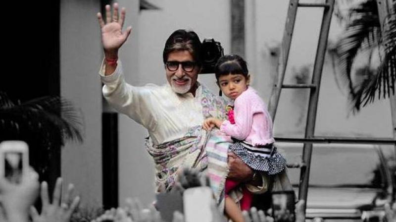 Amitabh Bachchan and Aradhya Bachchan.