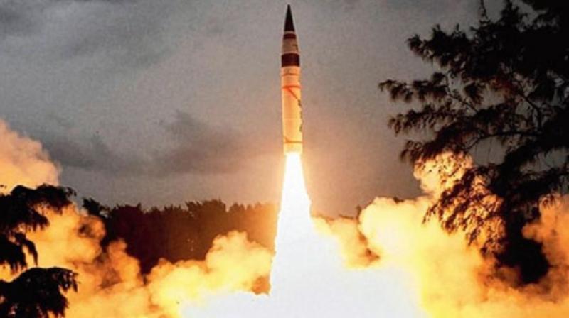 The surface-to-surface missile was launched with the help of a mobile launcher from launch pad-4 of the Integrated Test Range (ITR) at Dr Abdul Kalam Island in the Bay of Bengal at 9.48 am, defence sources said.(Photo: PTI | Representational)
