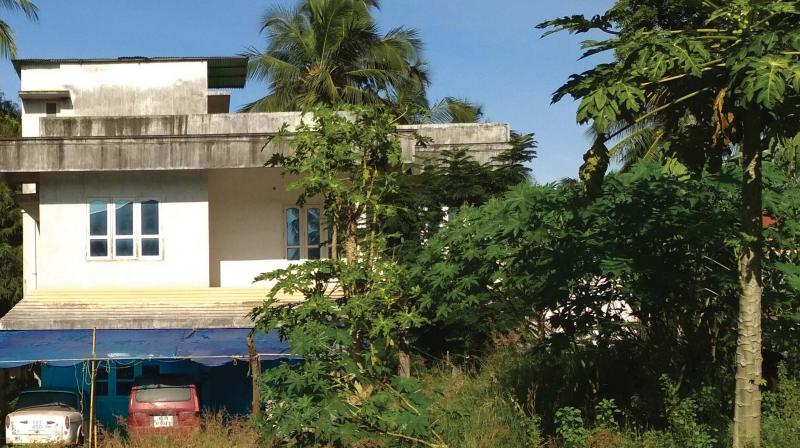 The house of deceased KP Radhakrishnan located at Pazhaya road.