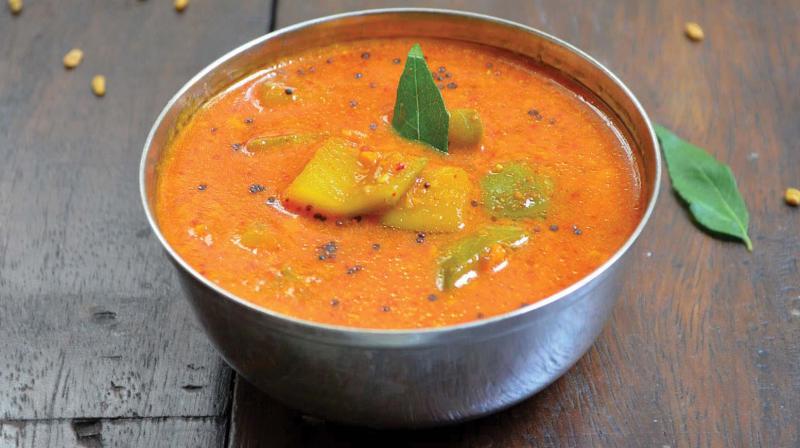 Udid Meti Mango curry with fenugreek and coconut