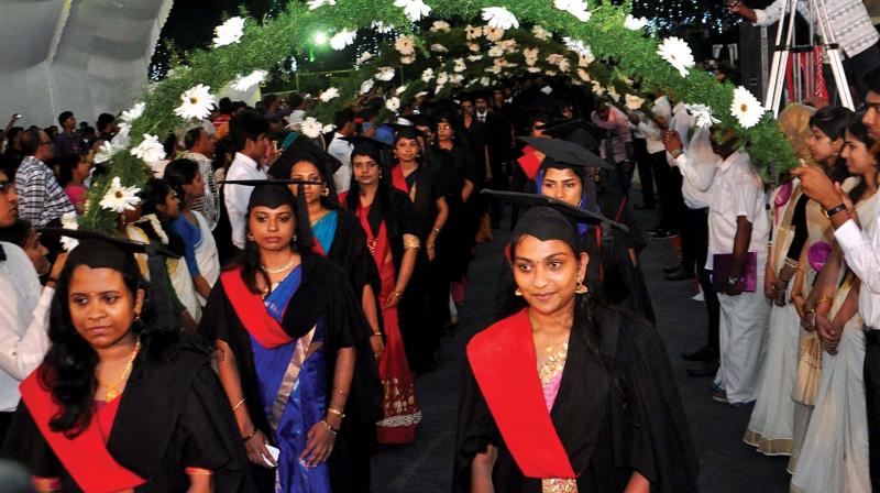 A convocation ceremony of 2010 batch MBBS students at Government Medical College, Ernakulam. (file pic)