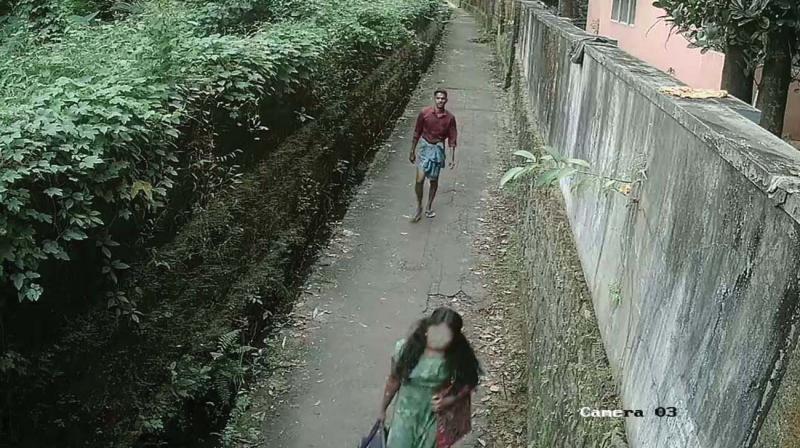The CCTV footage showing the accused stalking the victim.