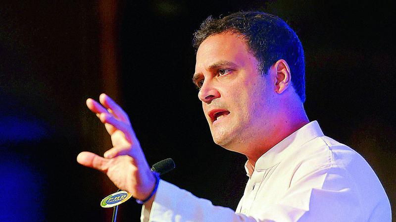 Congress vice-president Rahul Gandhi at PHD Chambers annual session in New Delhi on Thursday. (Photo: PTI )