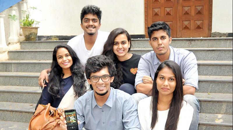 Nipunaa, Pranav, Lavanya, Adrian, Mukta and Kruthan pose for our lensman