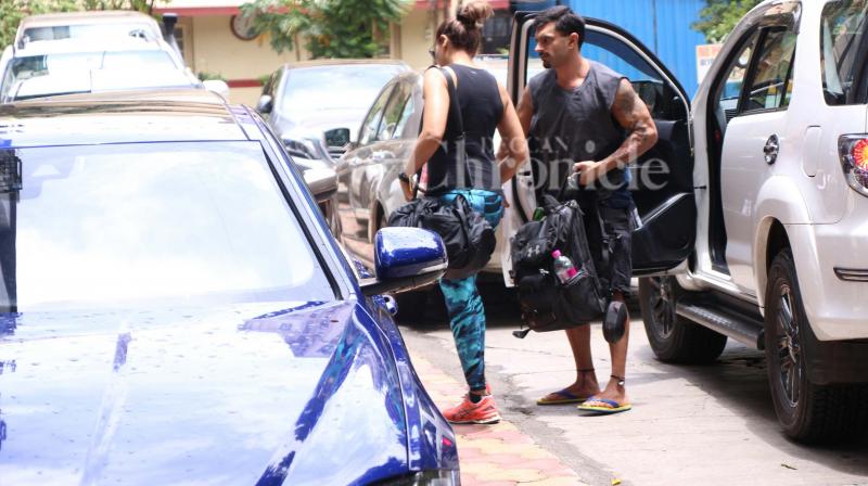 On Tuesday, the duo was spotted outside the gym but gave a cold-shoulder to the photographers in the arena. (Photos: Viral Bhayani)