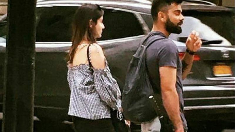 Virat Kohli and Anushka Sharma spotted on the streets of New York. (Picture: Instagram/viratkohli.club)