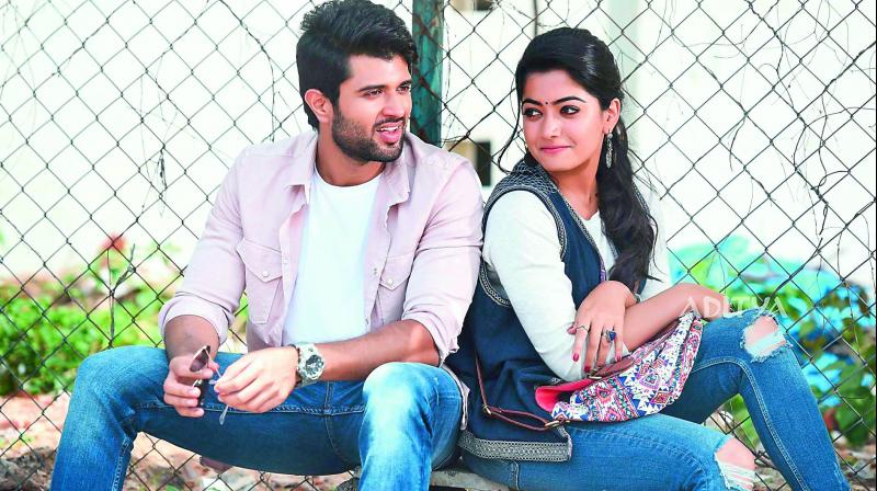 A still from the movie Geetha Govindam.