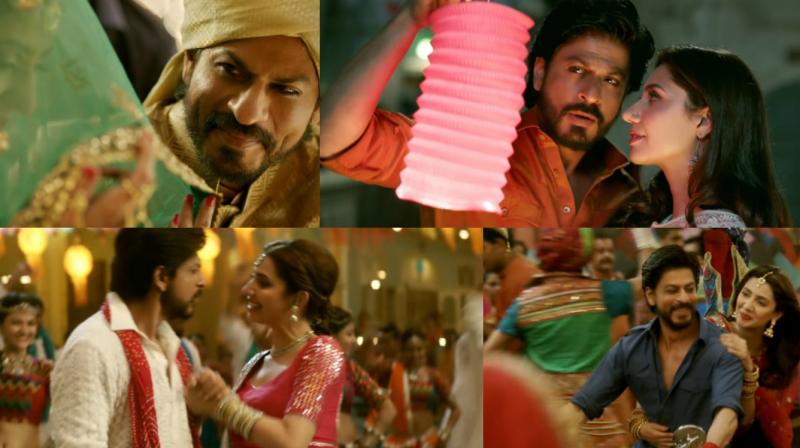 Screenrgrabs from the video of Udi Udi Jaye song from Raees.