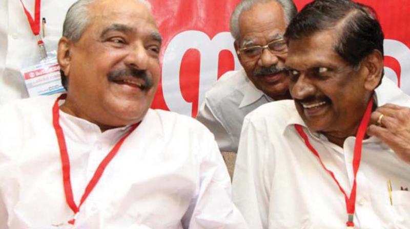 Kerala Congress (M) chairman K. M. Mani and working chairman P. J. Joseph. (File pic)