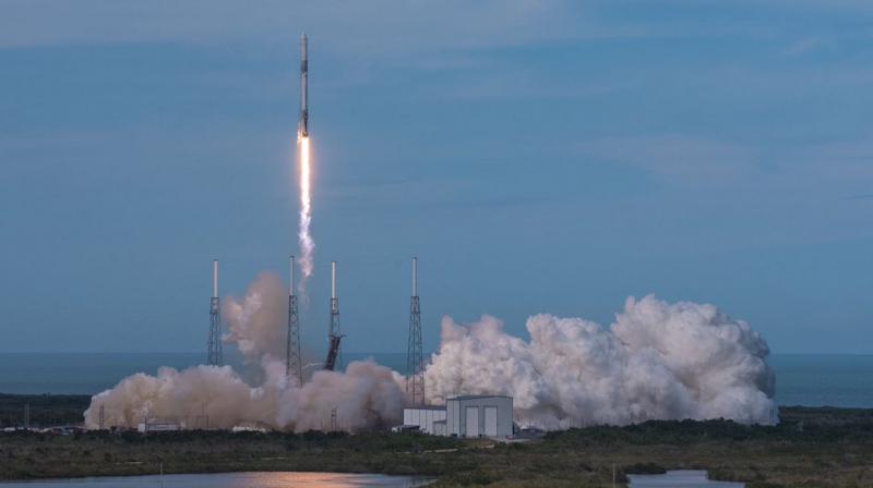 The effort is part of SpaceXs mission to lower the cost of space flight by re-using costly, multimillion-dollar components that typically have been discarded into the ocean after each launch. (Photo: Space X Twitter)