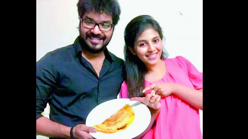 Jai made a dosa for Anjali as part of a  promotional dosa challenge for a loved one.