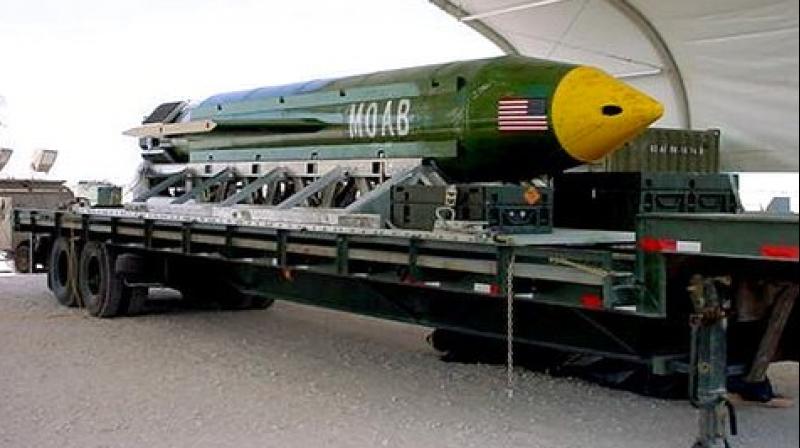 This photo provided by Eglin Air Force Base shows the GBU-43/B Massive Ordnance Air Blast bomb. The Pentagon says U.S. forces in Afghanistan dropped the militarys largest non-nuclear bomb on an Islamic State target in Afghanistan. (Photo: AP)