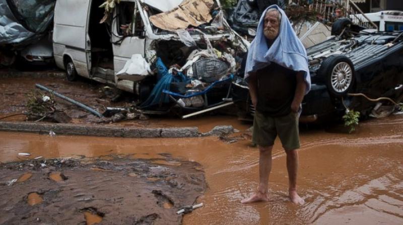 Officials blamed the disaster one of Greeces deadliest floods in decades on poor town planning and insufficient flood prevention measures, as much of the afflicted area had been built on filled-in torrent beds. (Photo: AP)