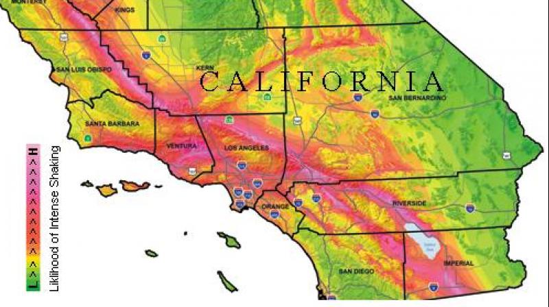 The US geological surveys says two magnitude 5.7 temblors were both centered in a remote area of Nevada near the California line, about 70 miles southeast of Lake Tahoe. (Representational Image)