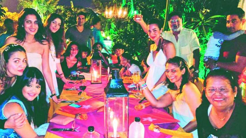 Malaika Arora and Arbaaz Khan were spotted together, partying in Goa.