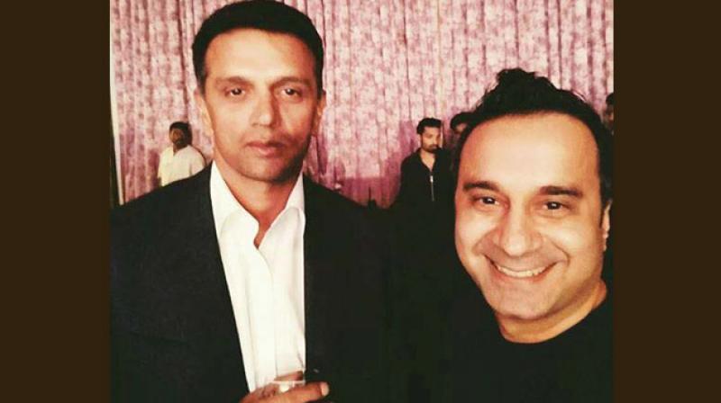 Rahul Dravid with DJ Jasmeet