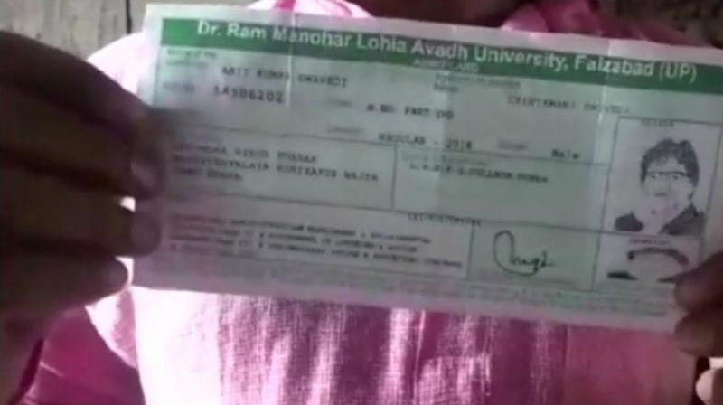 The student said, I have filled the second year examination form correctly with my picture but after I received the admit card, it had a picture of Amitabh Bachchan. (Photo: Twitter | ANI)