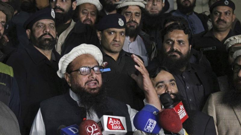 On January 31, Saeed and his four aides were detained by the Punjab government for 90 days under the Anti-Terrorism Act 1997 and the Fourth Schedule of Anti-Terrorism Act 1997. (Photo: AP)