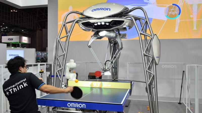 Other robots such as Qihan Technologys Sanbot and SoftBank Robotics Pepper, are being \humanized\ by teaching them to read and react to peoples emotional states (Photo: AFP)