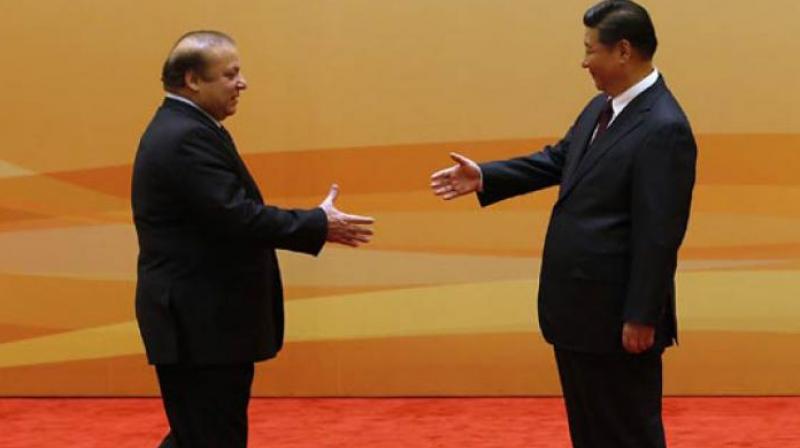 Pakistan PM Nawaz Sharif and Chinese President Xi Jinping