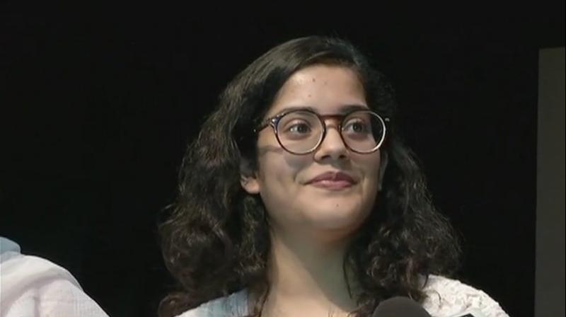 Srivastava hails from Noida and studied at the Step By Step School there. She secured 99 marks in English (Core), while in the other subjects --Psychology, History, Geography and Economics -- she scored a perfect 100. (Photo: ANI/Twitter)