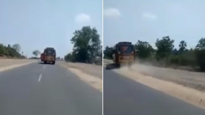The licences of the drivers have been suspended after the incident was reported to the district official. (Photo: Youtube)