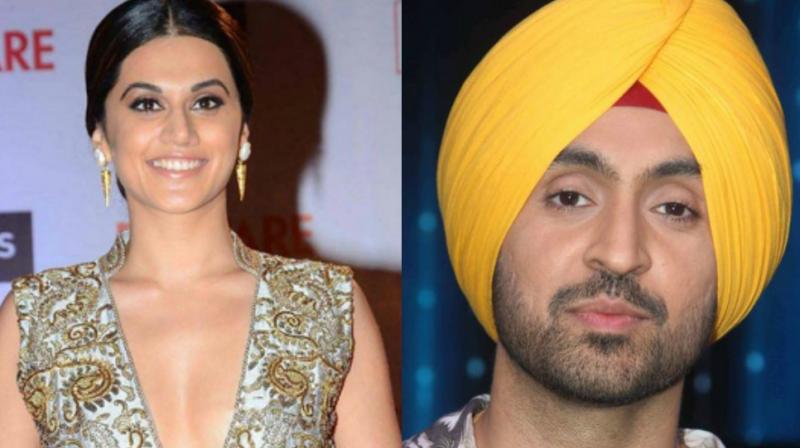 Taapsee Pannu and Diljit Dosanjh.