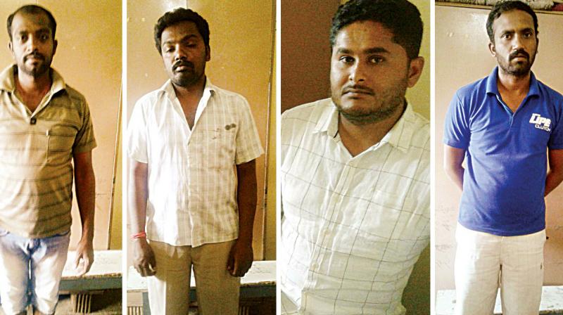 The accused have been identified as Manjuanth, Ravi, Krishna and Praveen.