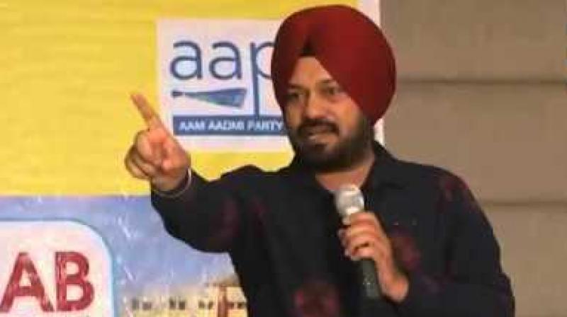AAPs Punjab convenor Gurpreet Singh Waraich (Photo: Video grab)