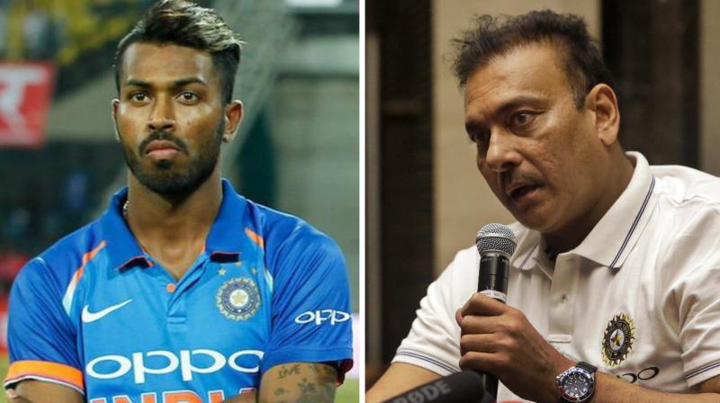 I have not seen too many players strike against spinners like that. Yuvraj Singh in his hey days may be. This guy can clear any ground in the world, be it second ball, third ball. Its the exuberance of youth,\ said Ravi Shastri as he praised Hardik Pandya. (Photo: BCCI / AP)