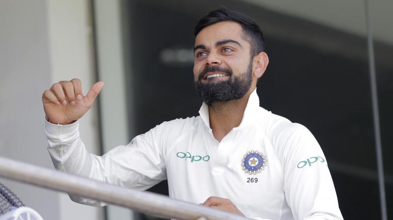 Kohli didnt look in any discomfort while taking the advanced beep test as he matched Dhoni step for step along with Bhuvneshwar, Kedar Jadhav and Suresh Raina. (Photo: AFP)