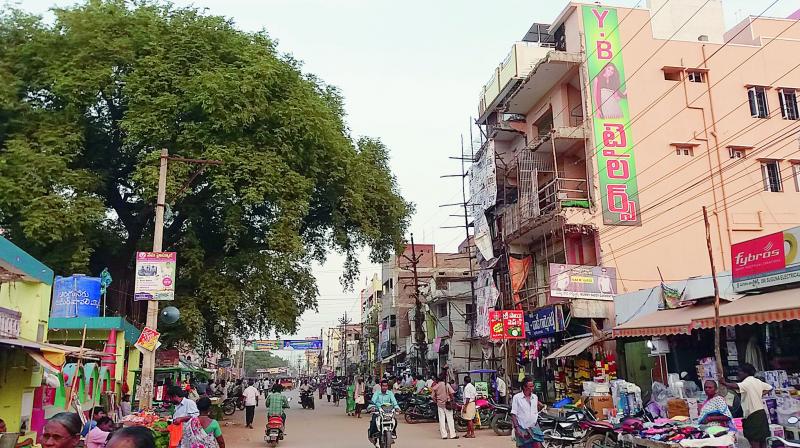 A view of sanitary conditions and streets after road widening in Nayudupeta.