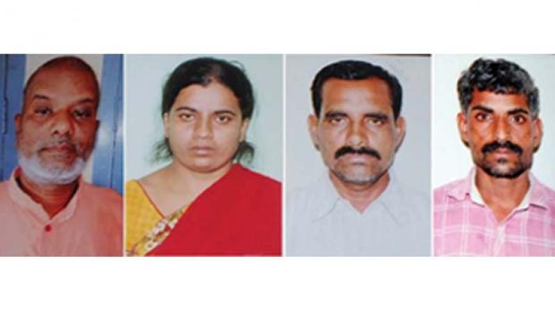 The Ramapura police arrested MM Hills Saluru Matha seer Pattada Immadi Mahadevaswamy, Ambika, Madesha and Doddaiah in connection with the food poisoning at a temple in Chamarajanagar, on Wednesday 	 KPN