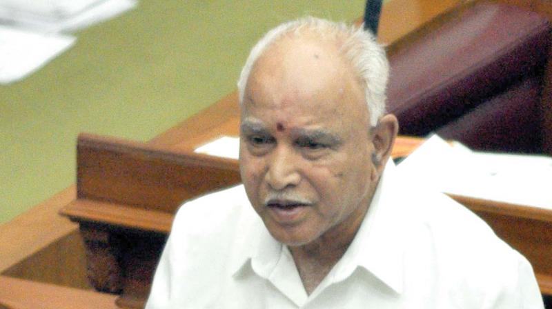 BJP state president B.S. Yeddyurappa