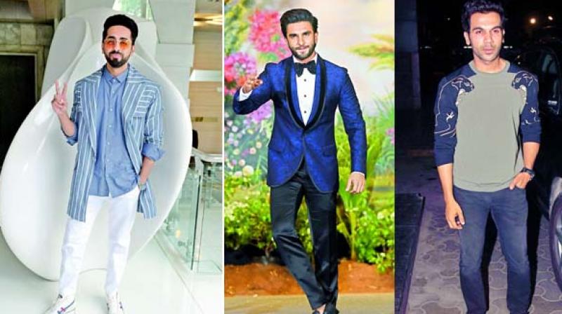 Ayushmann Khurrana, Ranveer Singh and Rajkummar Rao