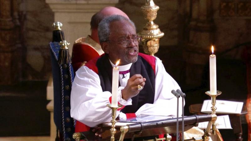 The Most Rev. Michael Bruce Curry, the first black leader of the Episcopal Church in the United States, was hand-picked by Prince Harry and Meghan Markle to address their 600 wedding guests. (Photo: AP)