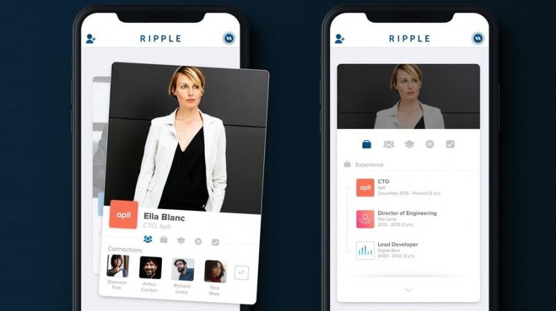 On Ripple, users build a digital resume and select their industry and skills, before the app calculates the potential connections.