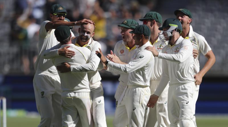 Australia cleaned up Indias lower order through a barrage of hostile bowling before lunch on the fifth day to secure a series-levelling 146-run victory in the second Test. (Photo: AP)