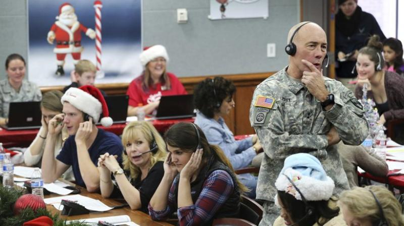 â€œHere I am saying, Ho, ho, ho, I am Santa,â€ said Col. Harry Shoup, who died in 2009. (AP Photo)