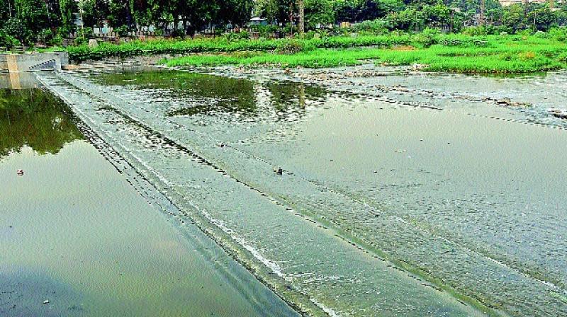 The ill-planned 50 crore rubber dam on the Musi which had to be dismantled.