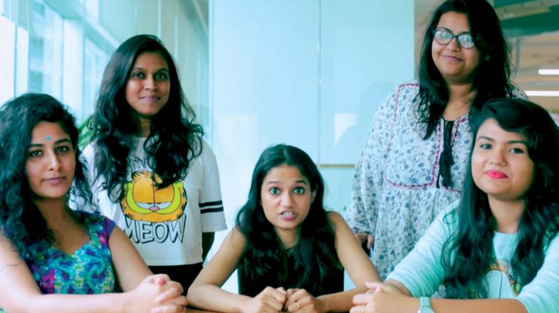 Image from the video released by Culture Machine, a media company in Mumbai, as part of announcing their first day of period leave policy.
