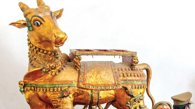 One of the seized chariots. 	 (DC)