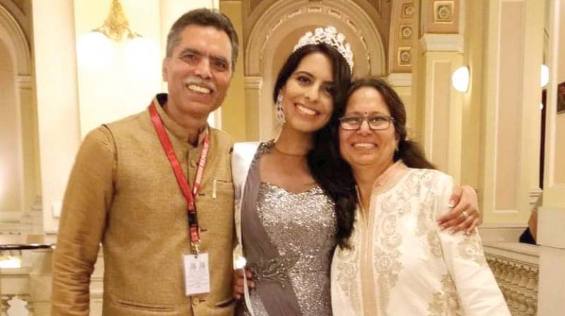 Nishtha with her parents