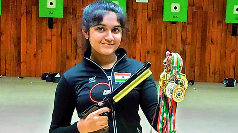 n 13-year-old Esha Singh of Hyderabad won five medals, leaving behind names such as Olympian Heena Sidhu, Manu Bhaker and Shweta Singh.