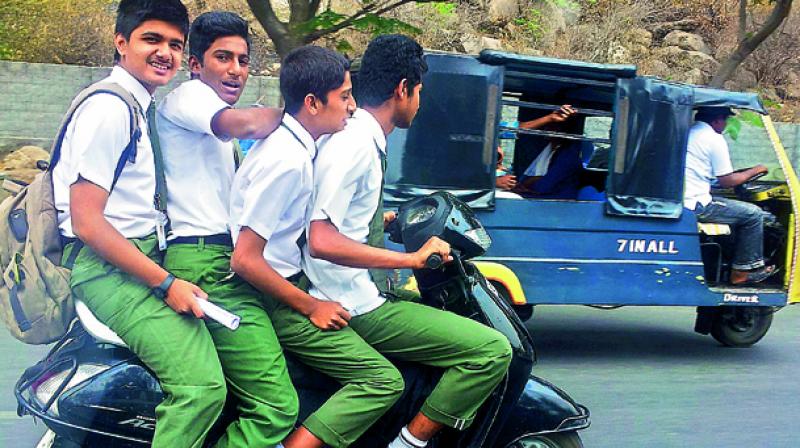 Hyderabad Traffic Police has evolved a full-fledged program to make both the children and parents aware of the consequences of allowing minors to drive. (Photo: File/Representational)