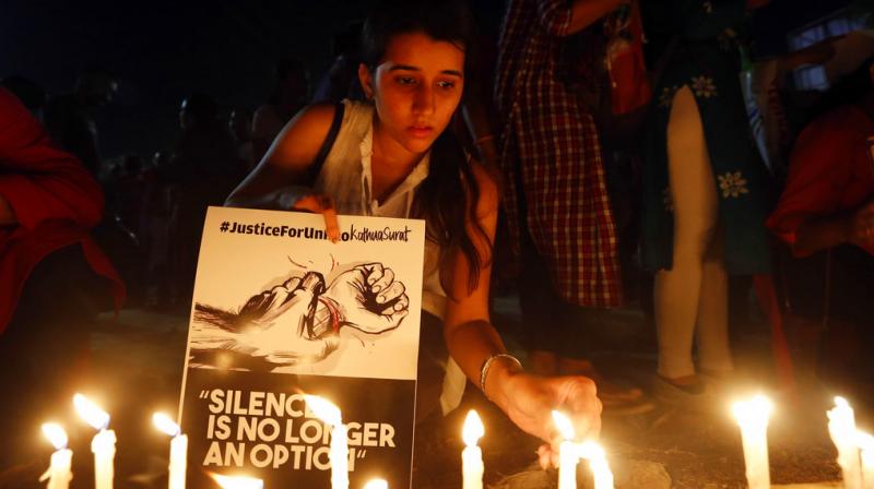 Outrage has been triggered across nation by rape and murder of 8-year-old girl in Kathua and abduction and rape of teenage girl in Indias northern Uttar Pradesh state. (Photos: AP/ PTI)